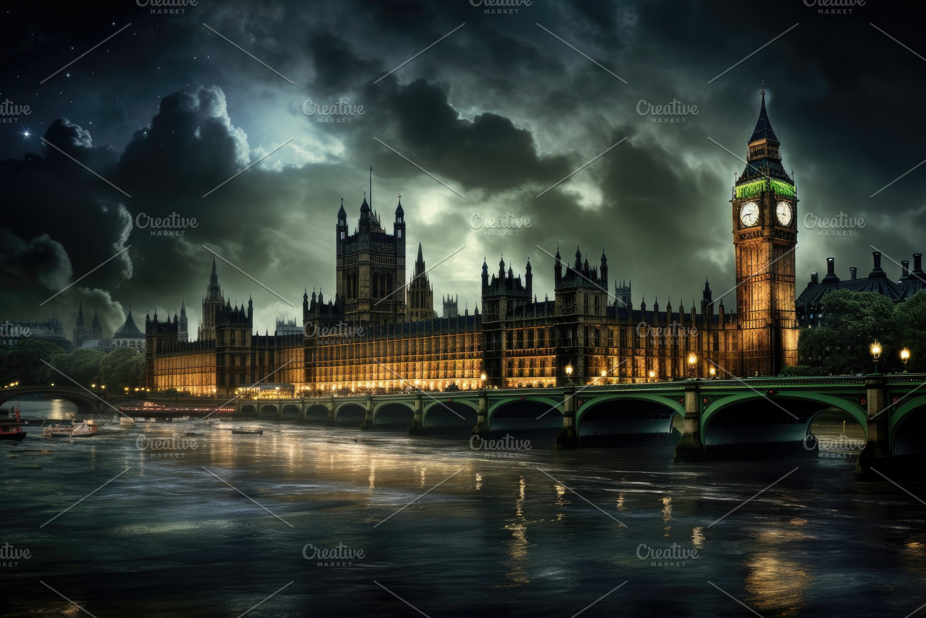 Big Ben and Houses of Parliament at, a Photo by Iftikhar Alam