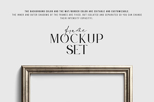 3:4 Metallic Frame Mockup Set 07