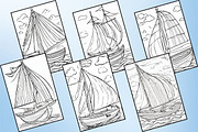 Printable Toy Boat Coloring Pages, an Illustration by Catchy Ideaz (Thumbnail 2 of 3)