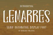 Lemarres Decorative Display Font, a Blackletter Font by Maulana Creative (Thumbnail 1 of 7)