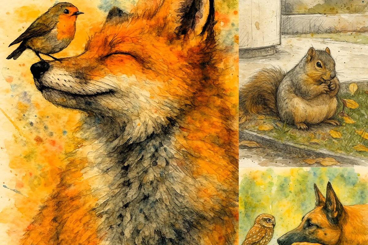 Funny Fall Animals Clipart Bundle, an Illustration by PinPaperStudio (Photo 7 of 7)