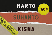 50% OFF Narto, Suhanto, & Kisna, a Font by Megflags (Thumbnail 1 of 25)