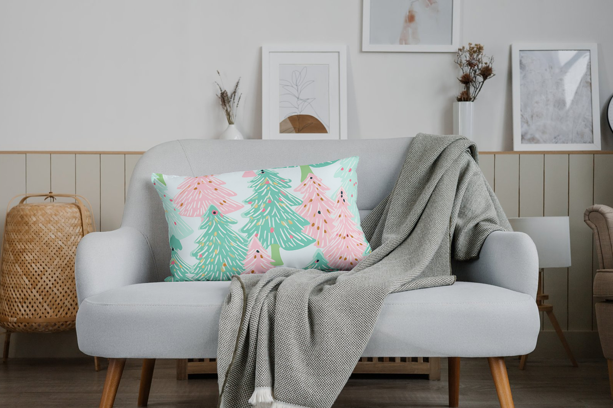 Preppy Pastel Christmas Tree Pattern, a Pattern Graphic by Paper & Pattern Studio (Photo 3 of 8)