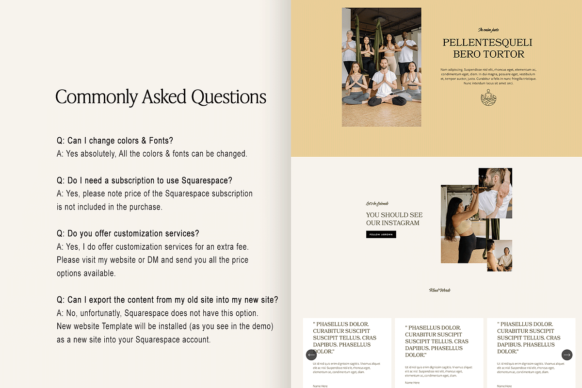 Wellness Squarespace 7.1 Template, a Websites & App Template by Kseniia_Design (Photo 3 of 11)