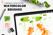 Watercolor Brushes for Procreate, a Brush Add-On by Marshmal Mochi (Thumbnail 1 of 6)