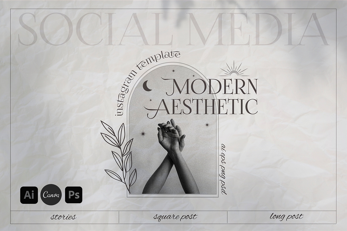 Aesthetic Instagram Template, a Social Media Template by Mio Buono (Photo 1 of 13)