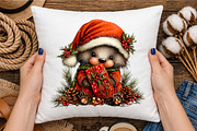 Whimsical Christmas Woodland Friends, a Seasonal Illustration by designcity5 (Thumbnail 4 of 5)