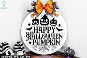 Halloween Round Sign SVG Bundle, a Graphic by Designer302 (Thumbnail 8 of 17)