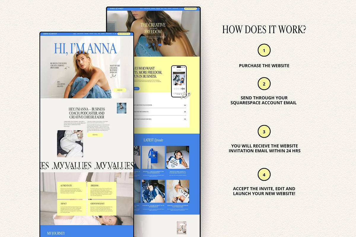 Squarespace 7.1 Template for coaches preview 2
