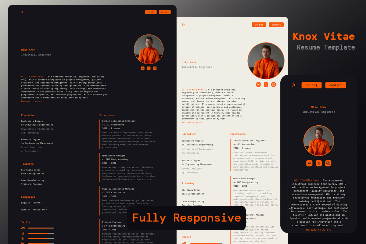 Knox - Resume Framer Template, a Landing Page Template by Salomon Studio (Photo 3 of 8)