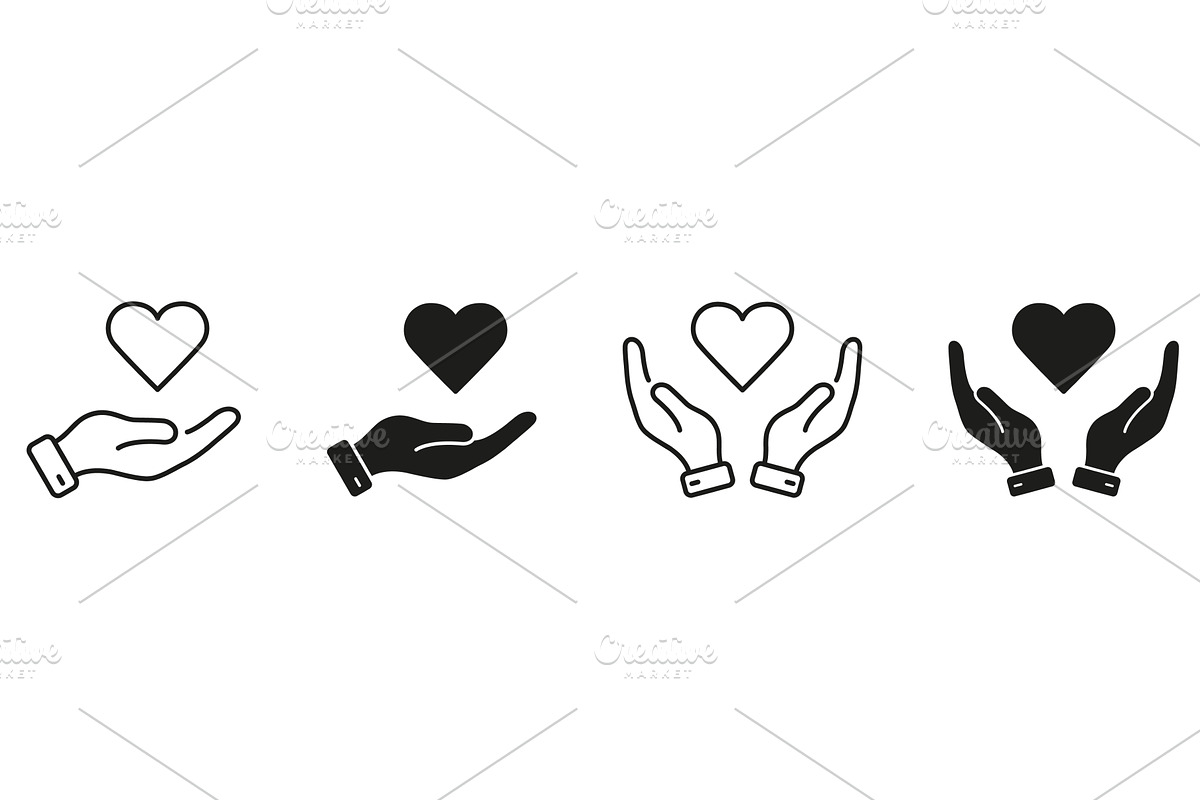 Emotional Support And Charity Icons, an Object Illustration by Gentle Studio