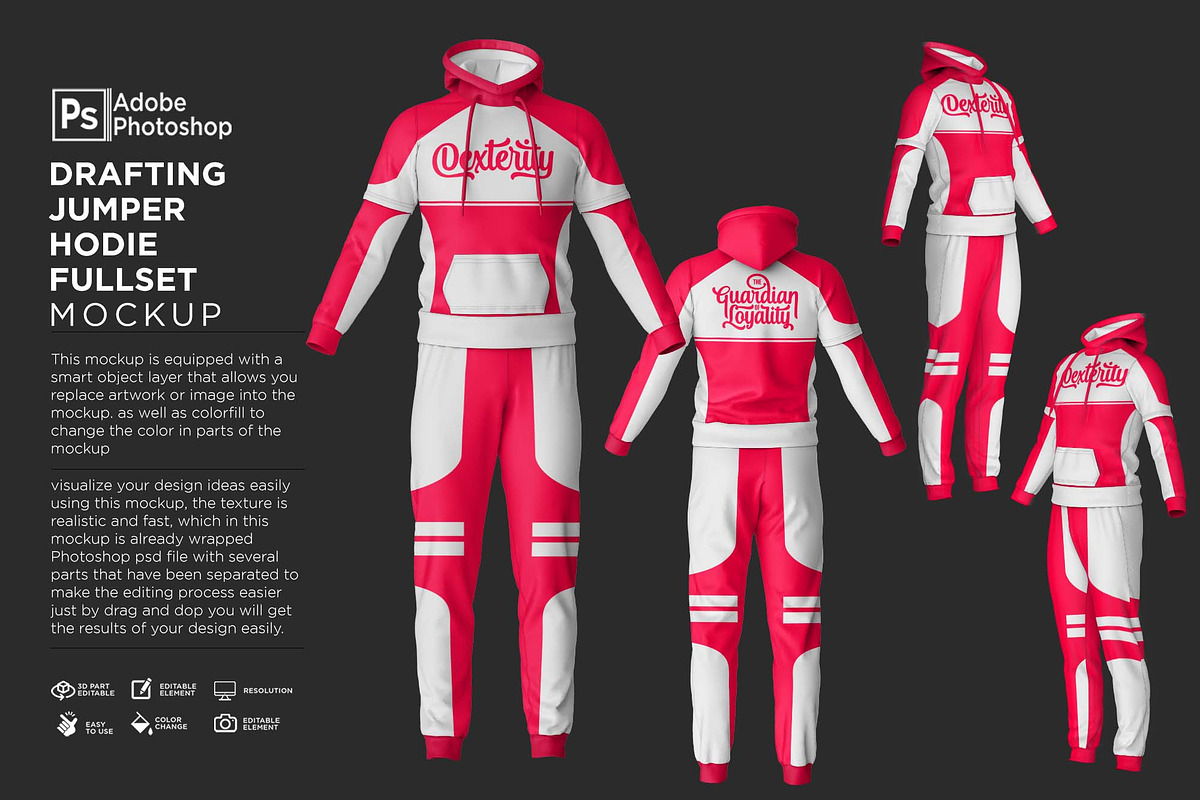 Drafting Jumper Hoodie Set Mockup, a Shirt Mockup by Nanggroe Scripting (Photo 1 of 9)