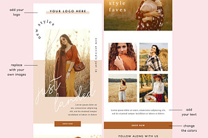 Modern Boho Email Marketing Template