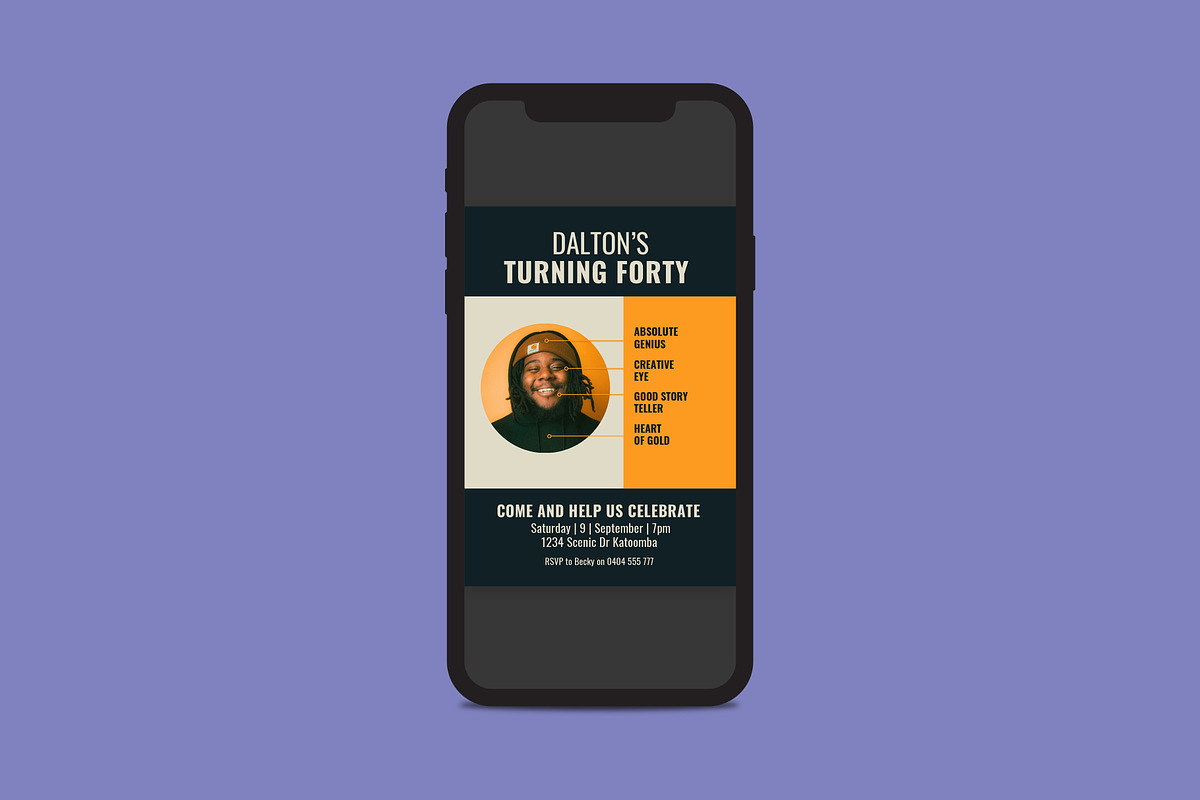 Dalton Birthday Invitation, an Invitation Template by Mountain Folk Creative (Photo 6 of 7)