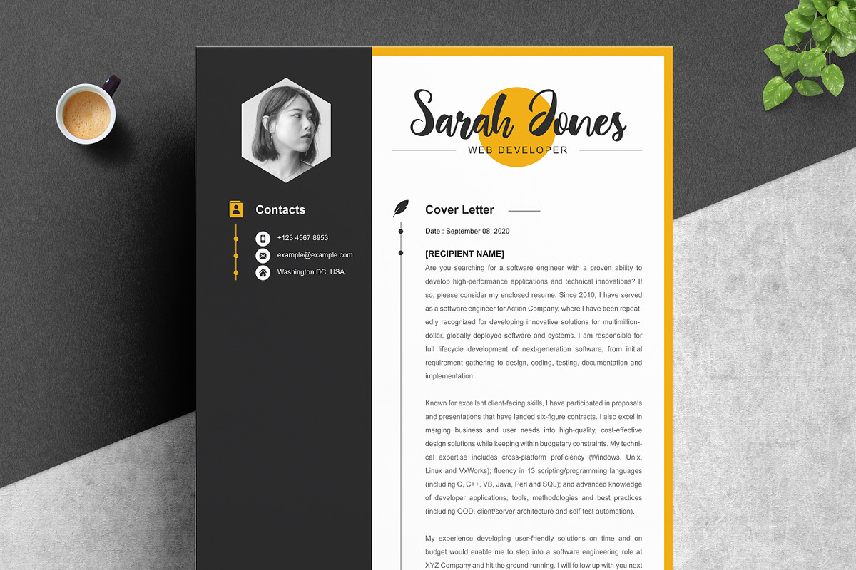 Professional Creative Resume / CV, a Resume Template by ResumeInventor (Photo 4 of 6)