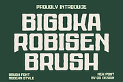 Bigoka Robisen Brush, a Handwritten Font by QR Design Studio (Thumbnail 1 of 7)