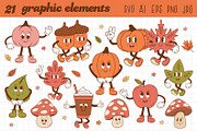 Cute Autumn Clipart Bundle, a Seasonal Illustration by NataKa (Thumbnail 2 of 10)