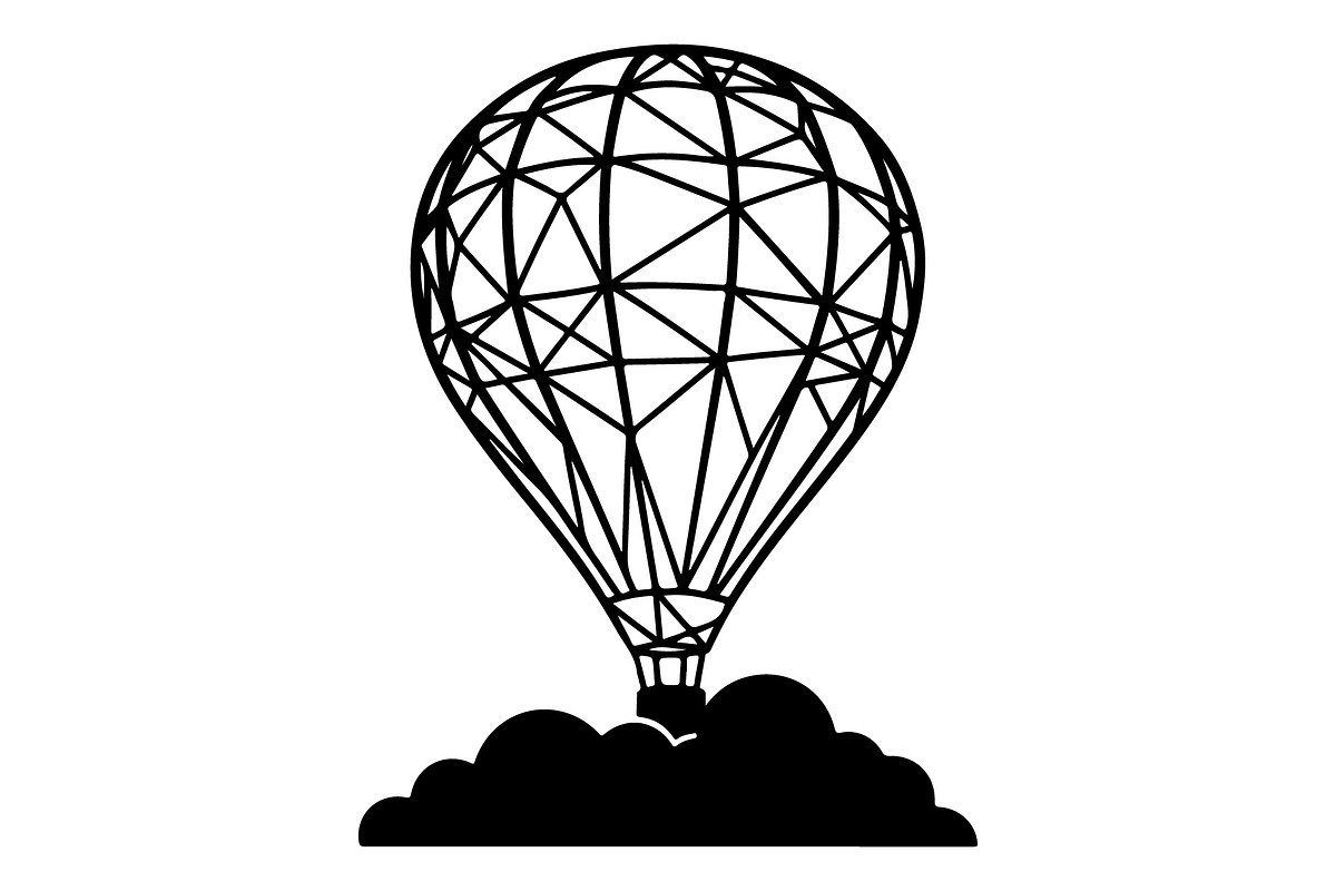 Hot Air Balloon Silhouette Bundle, an Object Illustration by Gaye Art (Photo 23 of 31)