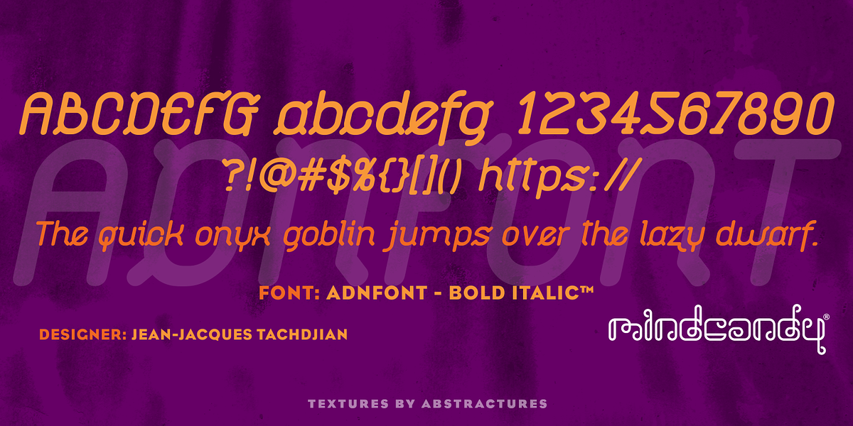 Adnfont™, a Sans Serif Font by MINDCANDY (Photo 4 of 6)