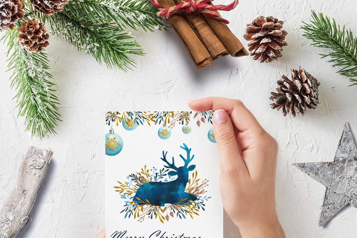 Winter in deep blue. Watercolor, an Object Graphic by Ana-Sakuta (Photo 3 of 16)