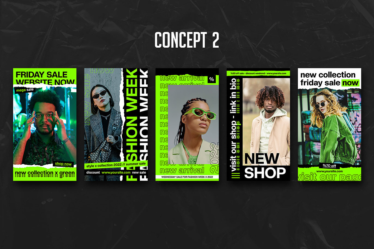 Urban Instagram Story PSD Templates, a Social Media Template by Giraffe Design Studio (Photo 13 of 21)