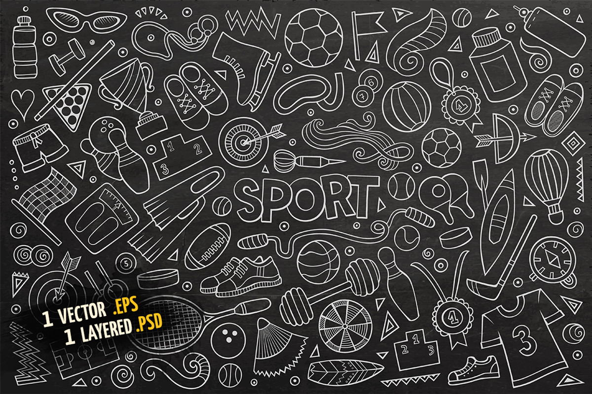 Sports Objects & Elements Big Set, an Object Graphic by BALABOLKA (Photo 7 of 7)