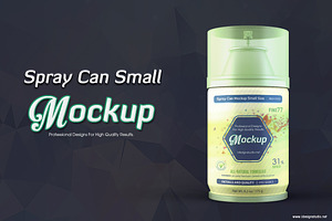 Spray Can Mockup Small Size