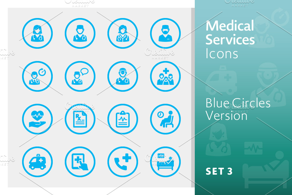 Blue Medical Services Icons - Set 3, an Outline Icon by introwiz1 (Photo 1 of 2)