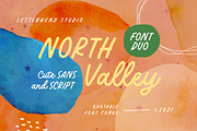 North Valley - Cute Sans and Script, a Font by Letterhend Studio (Thumbnail 1 of 9)
