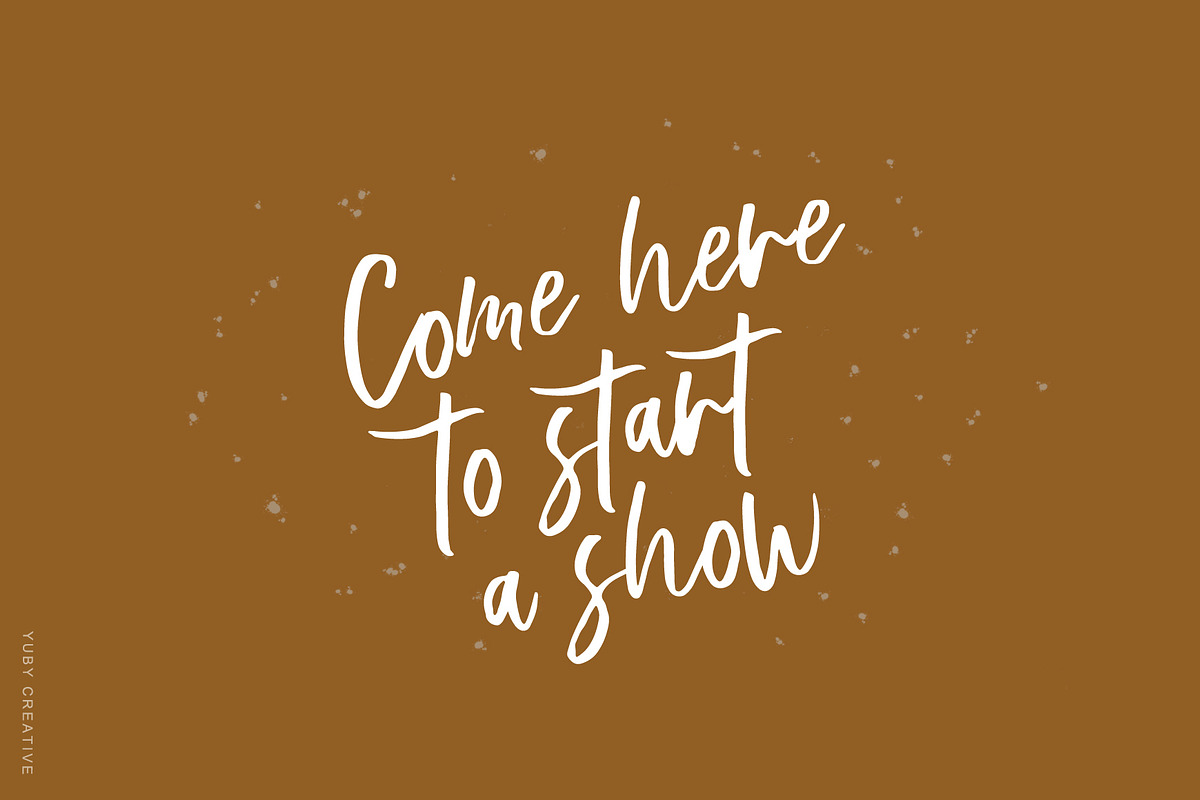 Onestep Handmade Brush Font, a Script Font by Yuby Creative (Photo 2 of 8)