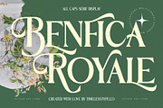 Benfica Royale Modern Serif Font, a Serif Font by timelesstype.co (Thumbnail 1 of 20)
