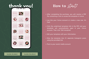 Rose Instagram Puzzle Template