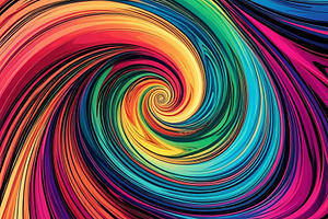 rainbow swirls abstract background, an Abstract Photo by ComfortQ