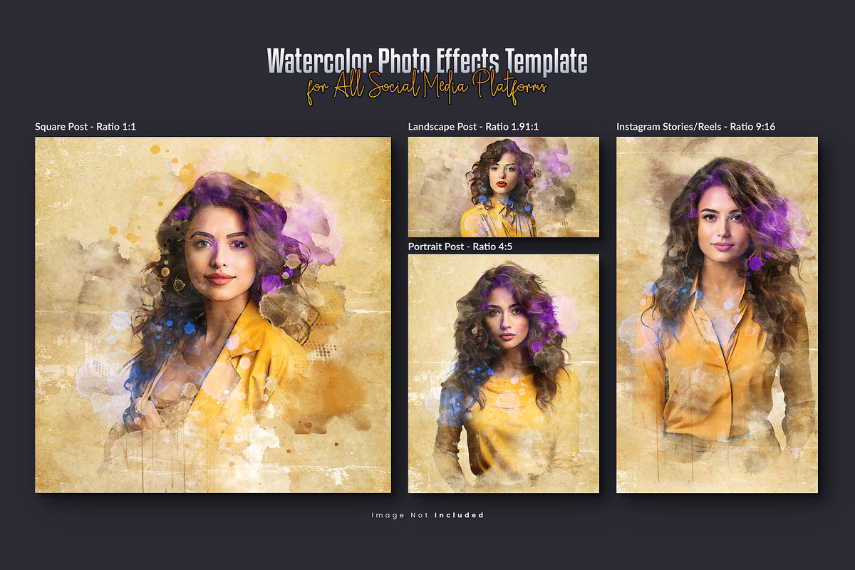 Watercolor FX - Photoshop Effect, a Layer Style Add-On by Creative_View