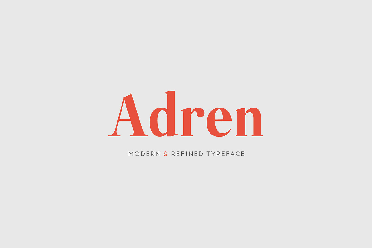 Adren - A Modern & Refined Typeface, a Serif Font by Cassandra Cappello (Photo 1 of 5)