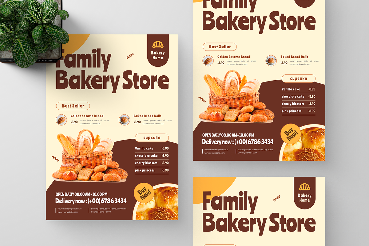 Family Bakery Cafe Menu Flyer, a Flyer Template by Annora Studio (Photo 4 of 6)