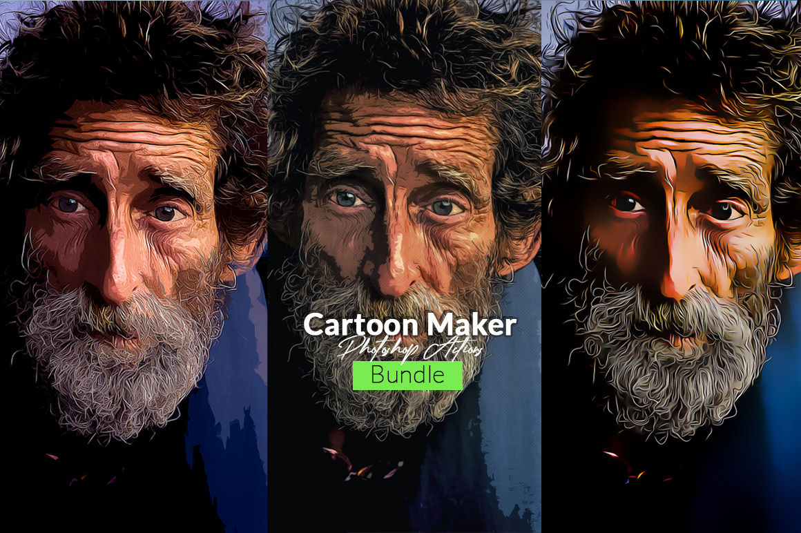 Cartoon Maker Photoshop Actions Bundle