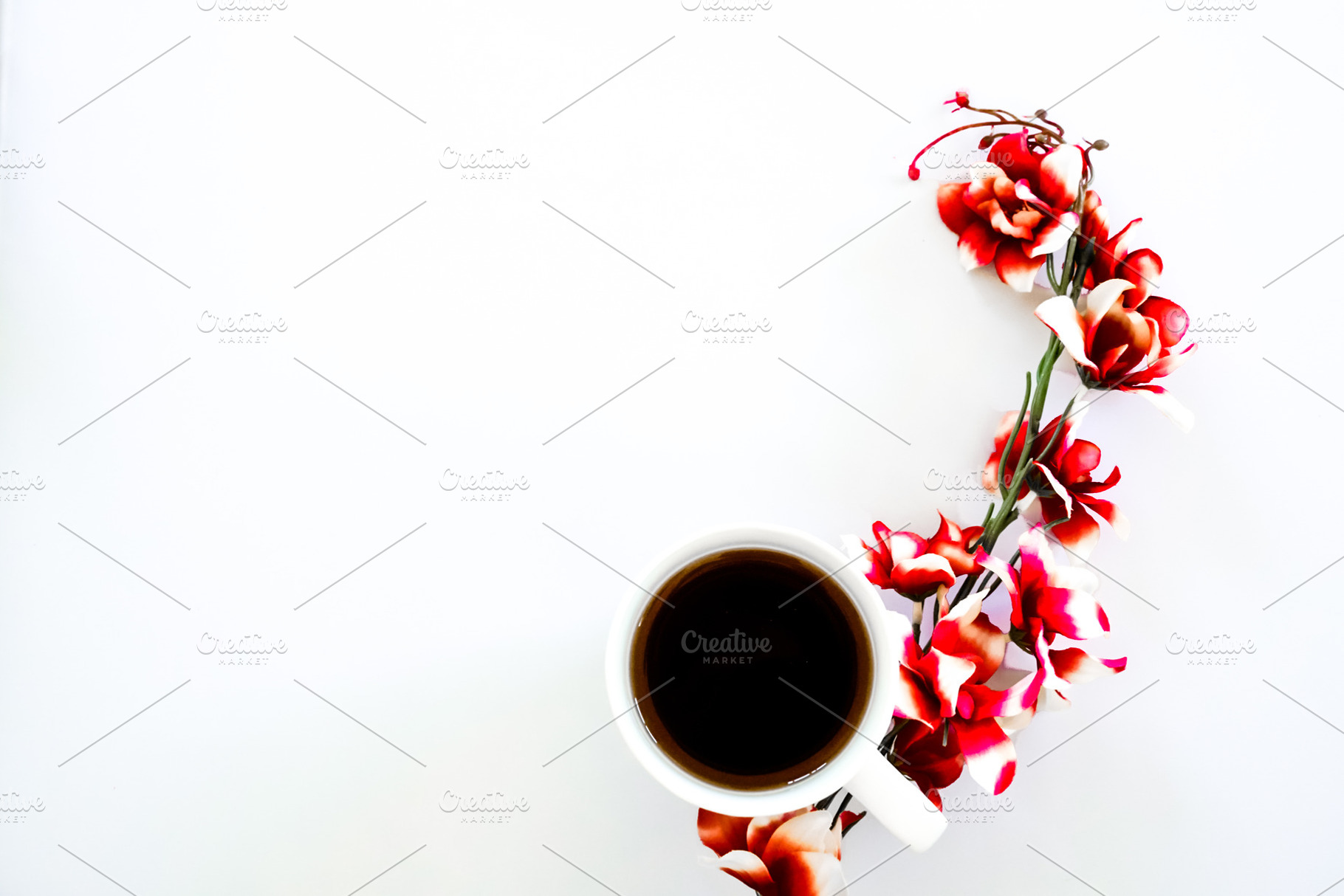 Mug of tea  elegance featuring work, workspace, and desk, a Business Photo by Qamber Designs & Media