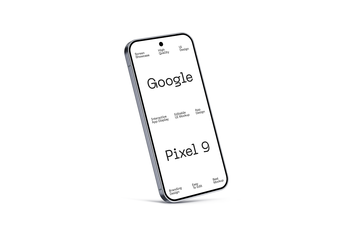 Pixel 9 Smartphone Mockup, a Device Mockup by Mockupdaddy (Photo 2 of 37)