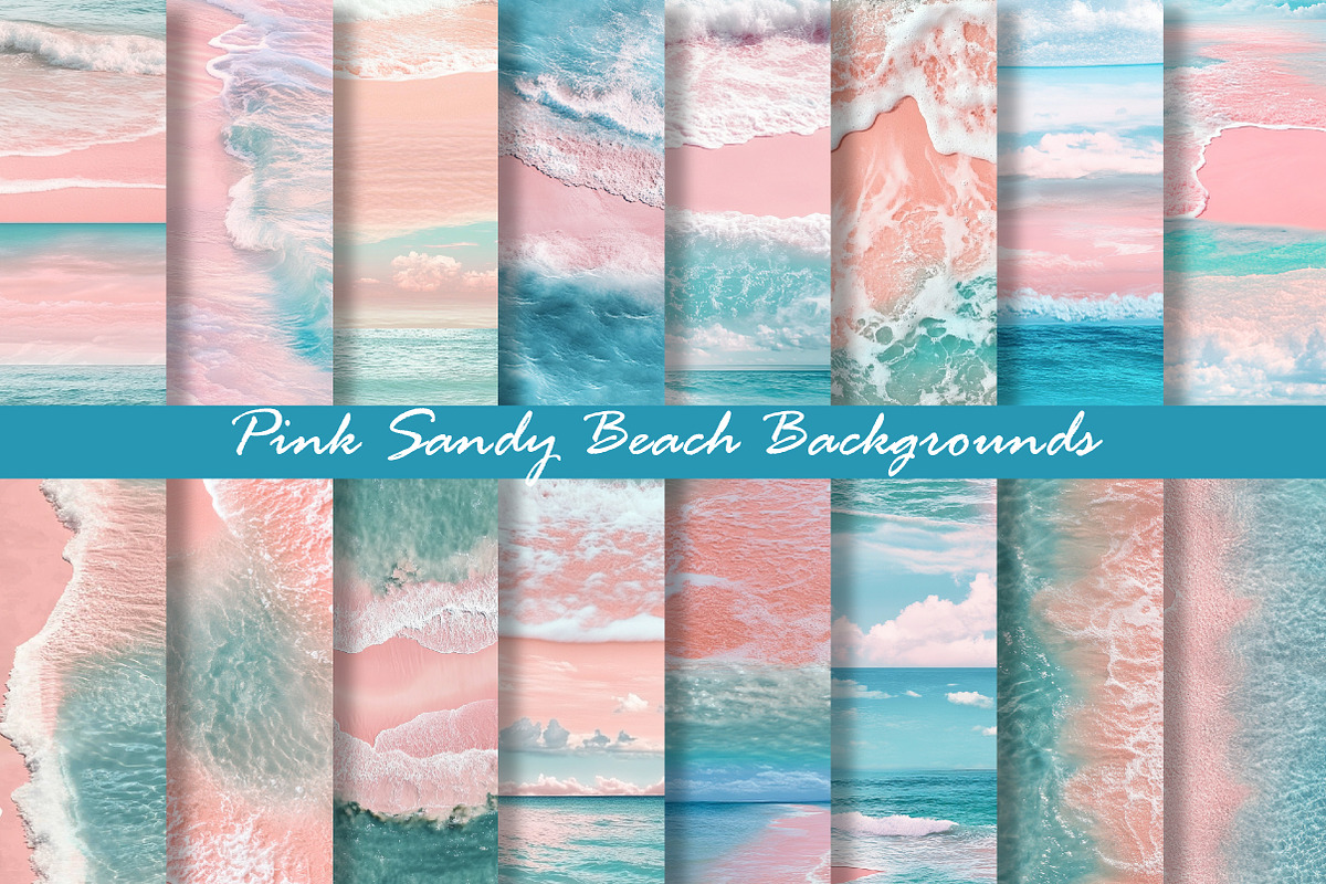 Pink Sandy Beach Backgrounds, a Texture Graphic by Dream Creation (Photo 1 of 5)
