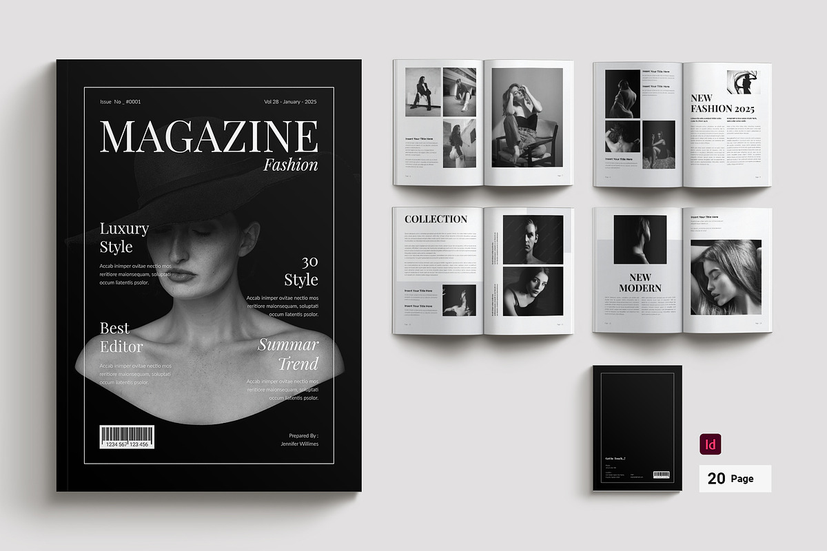 Fashion Magazine Template, a Magazine Template by Cleffon_Graphic_Studio (Photo 1 of 10)