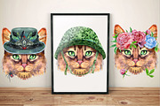 Portraits of Somali cat, an Animal Illustration by Watercolor fantasy (Thumbnail 3 of 6)