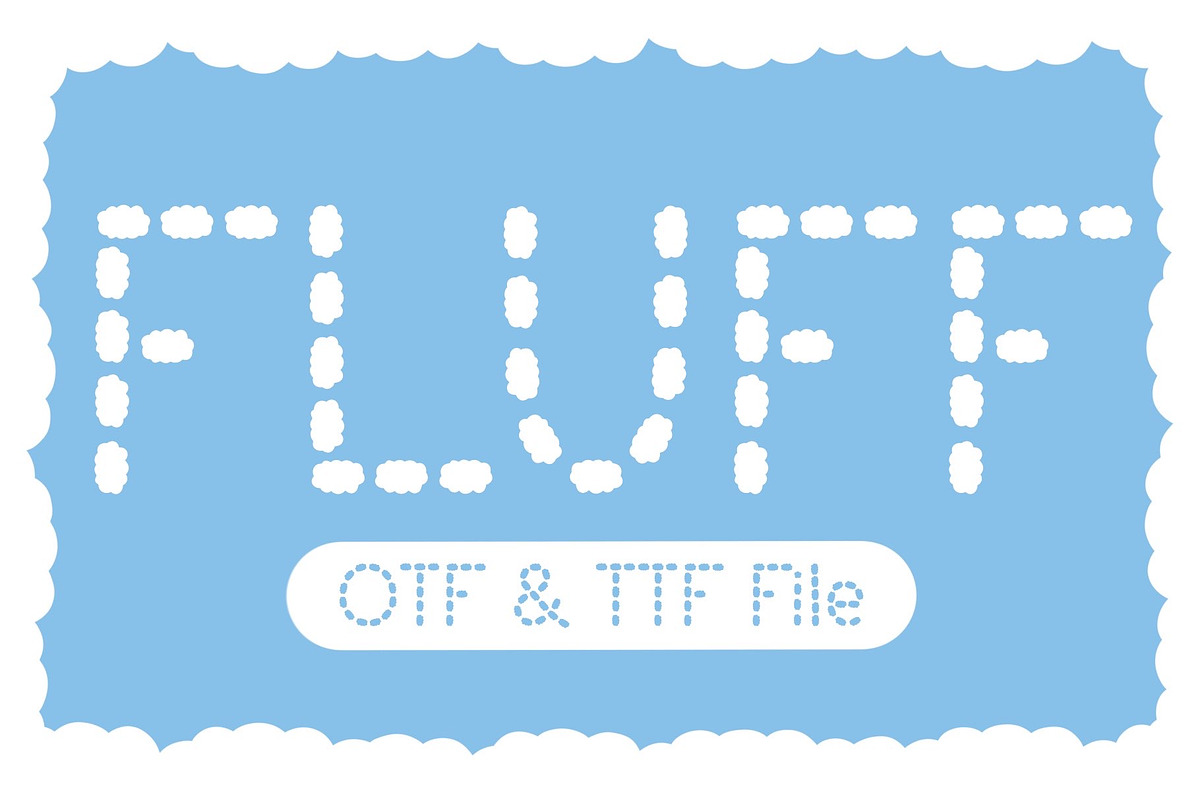 Fluff Line | Display Font, a Symbol Font by LivelyAutumn11.11 (Photo 1 of 5)