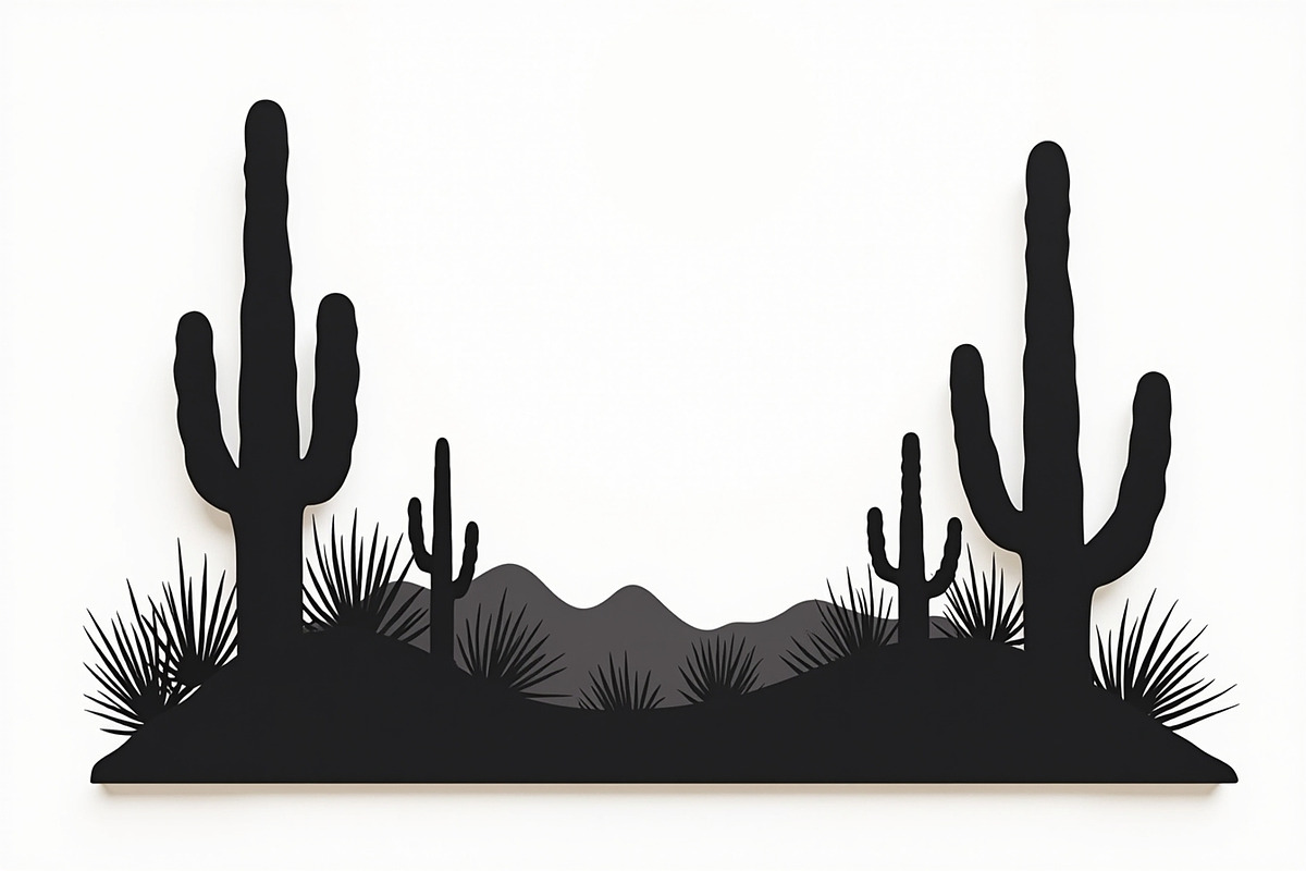 Monochrome Desert Nature Silhouette, an Illustration by jahid234 (Photo 14 of 15)
