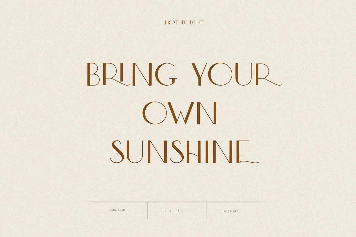 Modern Ligature Sans Serif Font, a Sans Serif Font by Laras Wonderland (Photo 14 of 17)