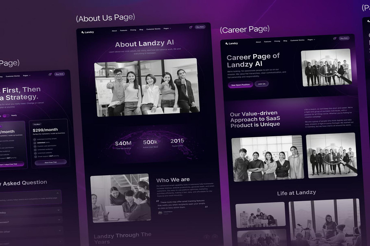 Landzy - SaaS Landing page UI Kit, an UI Kit Template by Creative Perspective (Photo 4 of 8)