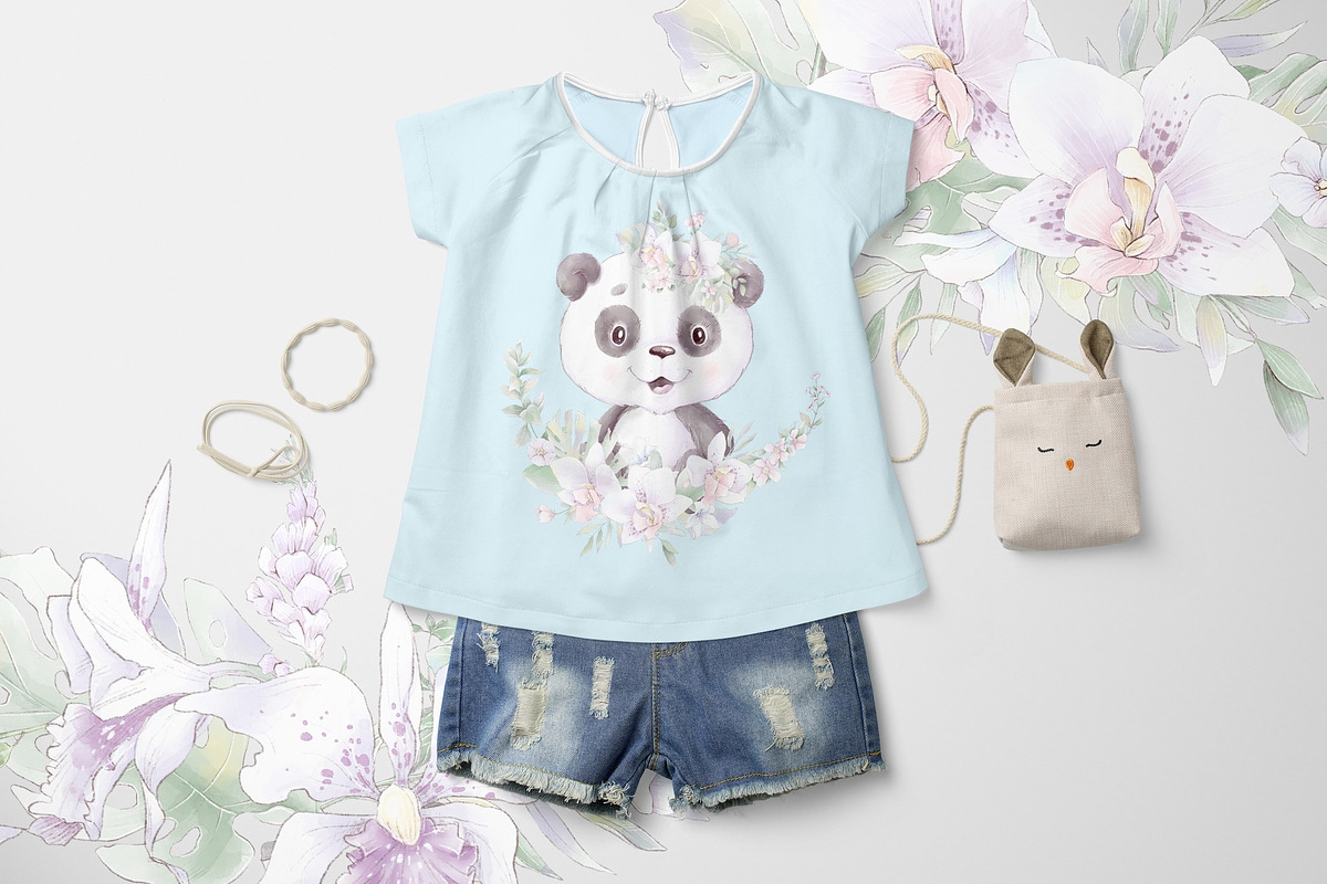 Nursery clipart Cute Panda, an Animal Illustration by Yuliya Art (Photo 9 of 9)