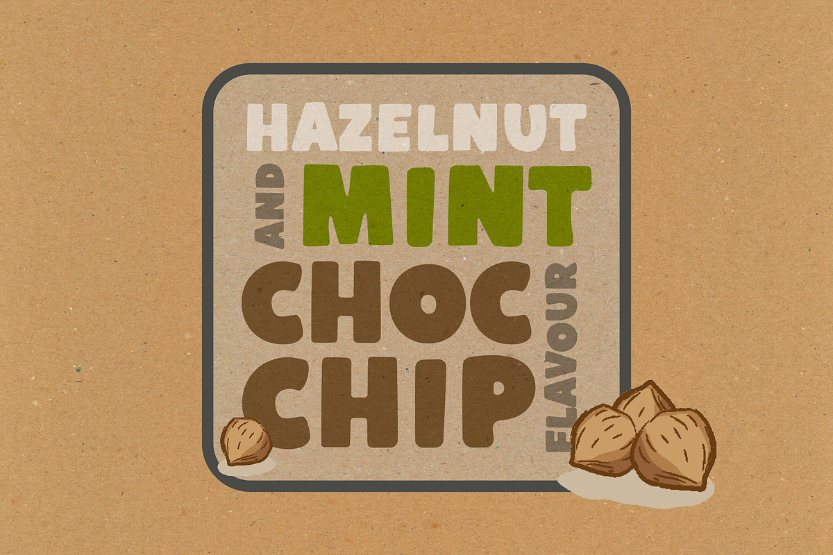 Cobnut - a nutty, bold and fun font preview 5