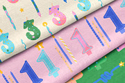 Birthday candles and patterns set, an Outline Icon by My.Ordinarty (Thumbnail 5 of 10)