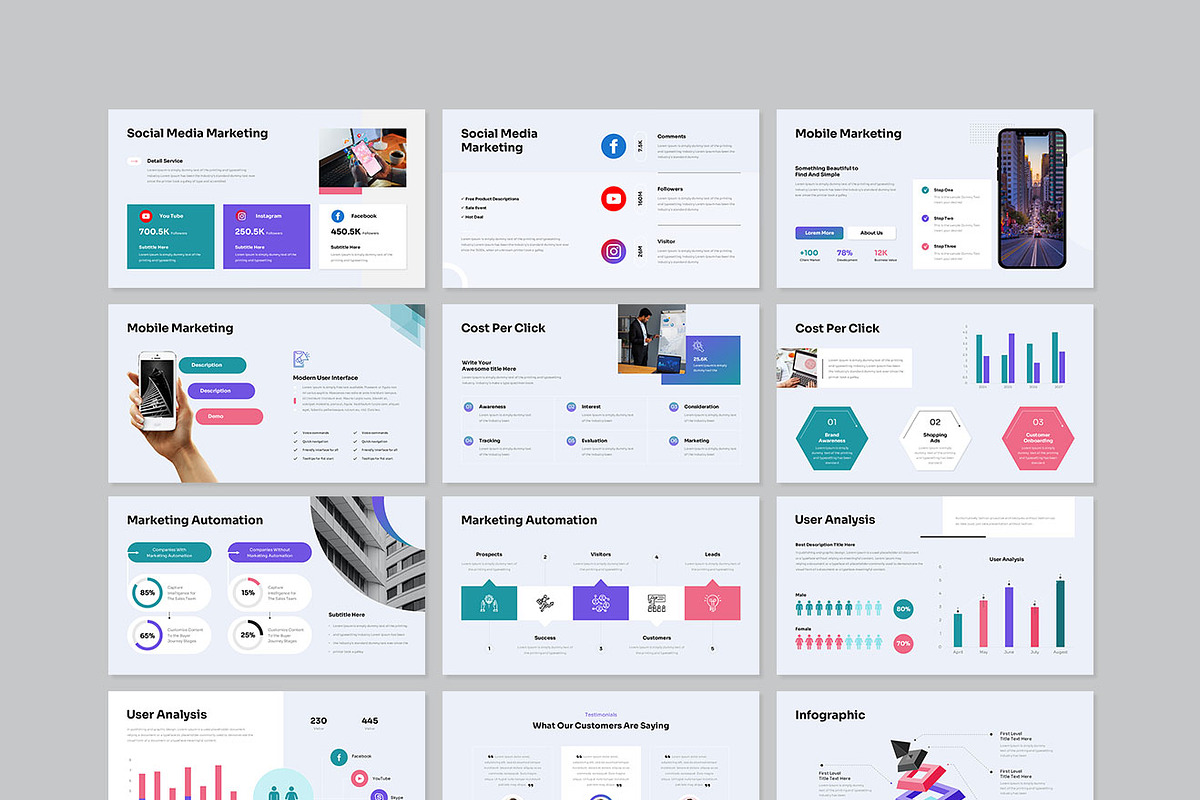 Digital Marketing Presentation, a Presentation Template by GenerousArt (Photo 8 of 8)